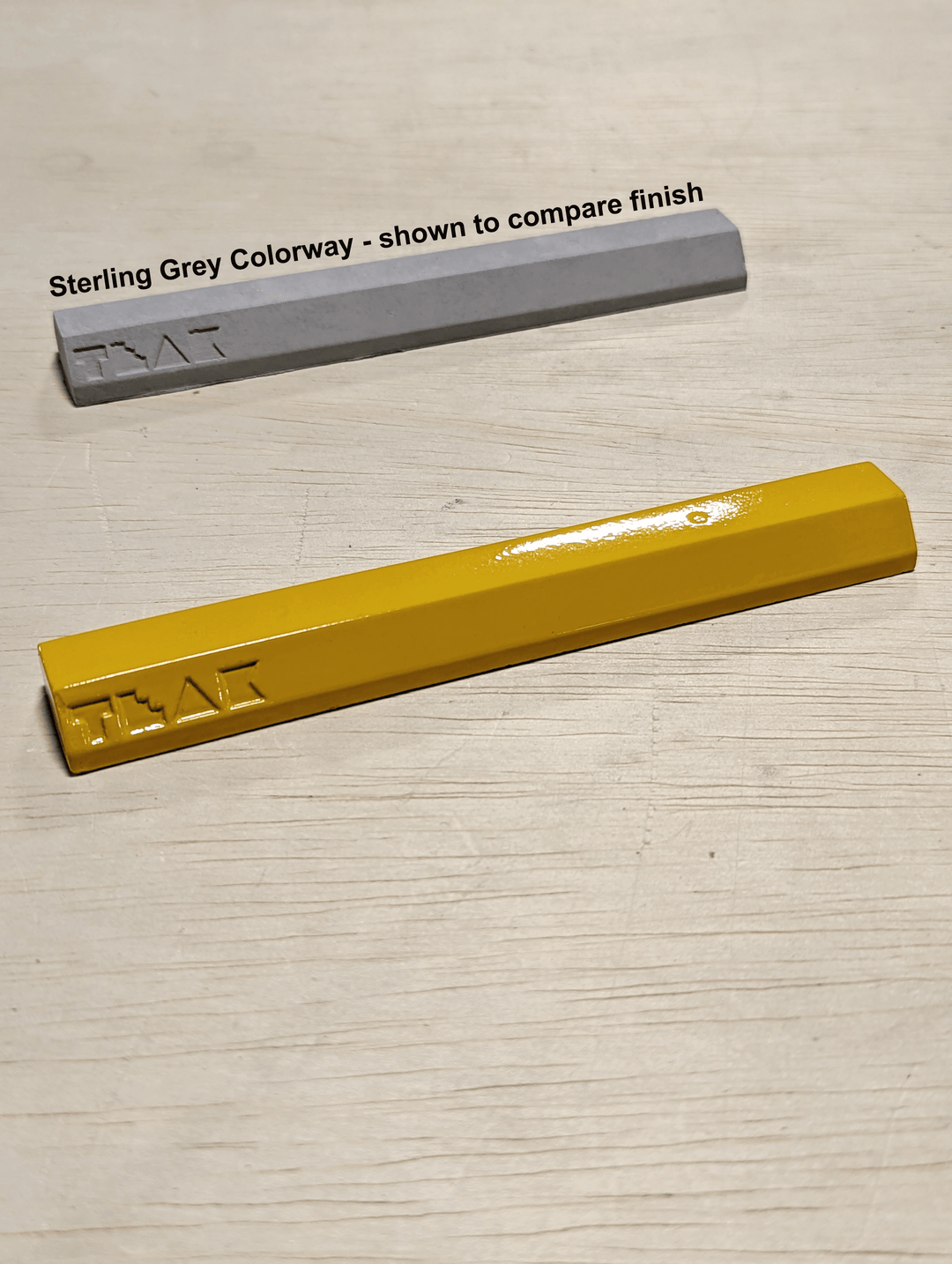 Teak Tuning Monument Series Concrete Parking Curb - 6 Inch Long - Custom Finished in "Sunkissed Yellow" Colorway *LIMITED EDITION*