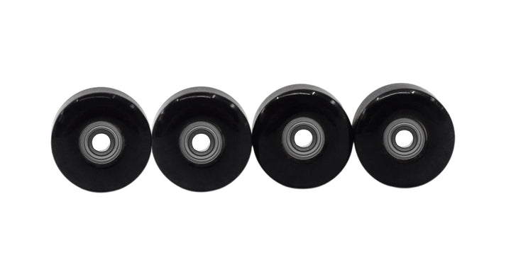 Teak Tuning Apex Urethane Fingerboard Wheels, New Street Style, Geode Series - ABEC-9 Stealth Bearings - 77D - Obsidian Colorway