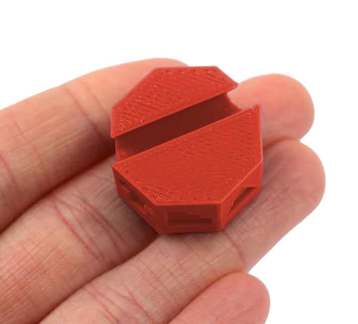 Teak Tuning Fingerboard Display Stand - Octagon Edition - Red Chili Pepper Colorway