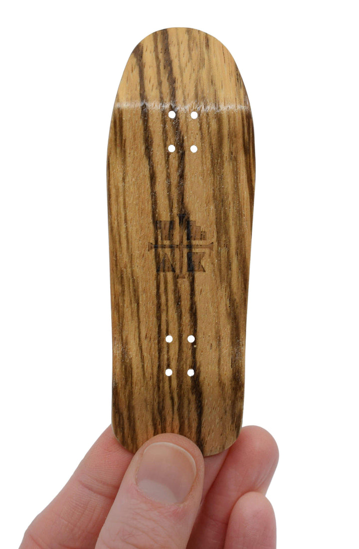 Teak Tuning Carlsbad Cruiser Wooden Fingerboard Deck, "Zebrawood" - 34mm x 100mm