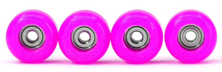 Teak Tuning CNC 100D Polyurethane Fingerboard Bearing Wheels, Pink - Set of 4 Pink
