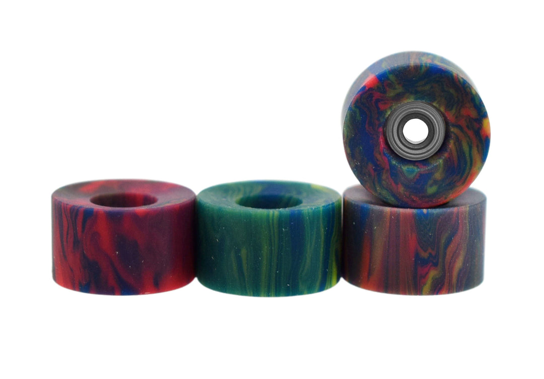 Teak Tuning Apex Crusier Wheels - 61D Urethane - ABEC-9 Bearings - "Tie Dye Swirl"