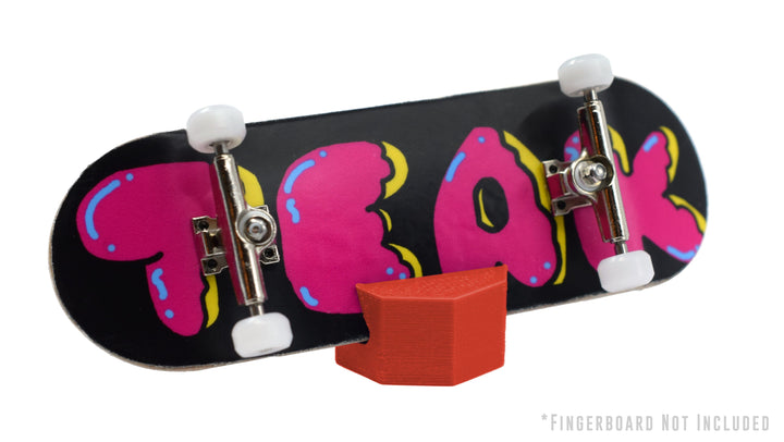 Teak Tuning Fingerboard Display Stand - Octagon Edition - Red Chili Pepper Colorway