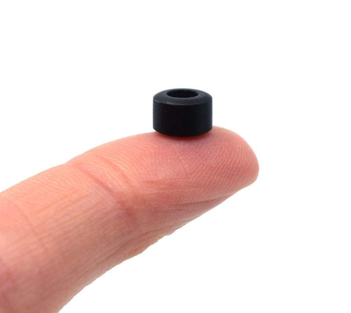 Teak Tuning Apex 65D All Terrain Polymer (ATP) Fingerboard Wheels, New Street Shape - Premium ABEC-9 Stealth Bearings - Pitch Black Colorway - Set of 4