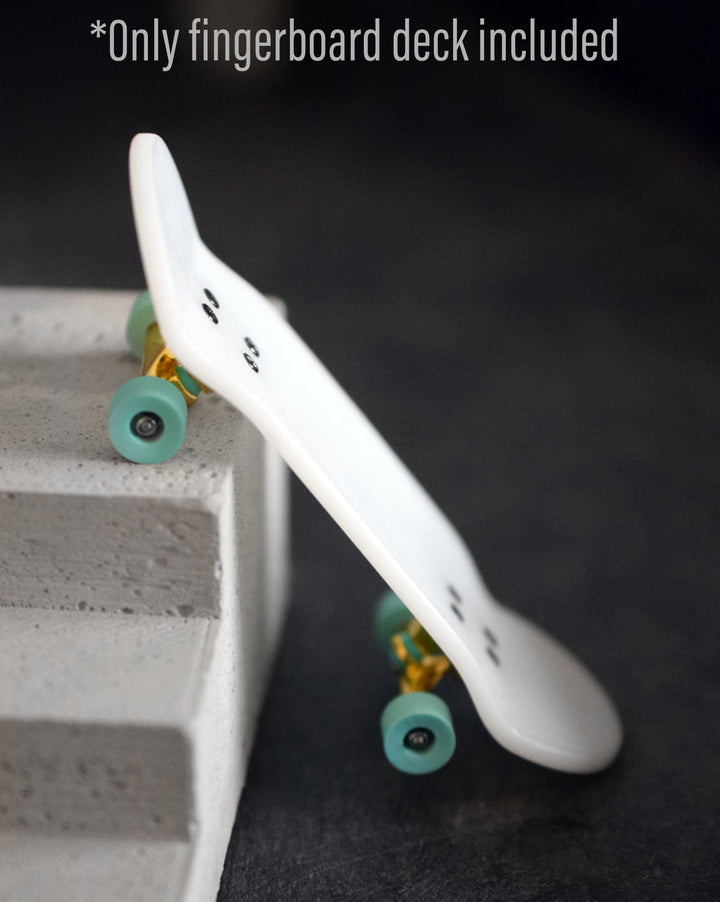Teak Tuning Polymer Composite Fingerboard Deck, "Powder Snow" - 35mm Width