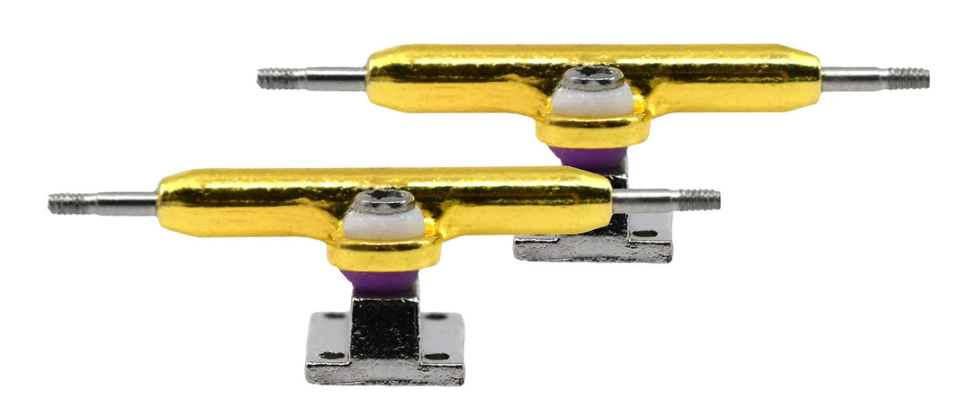 Teak Tuning Prodigy Pro Inverted Fingerboard Trucks, 34mm - Gold & Silver Colorway
