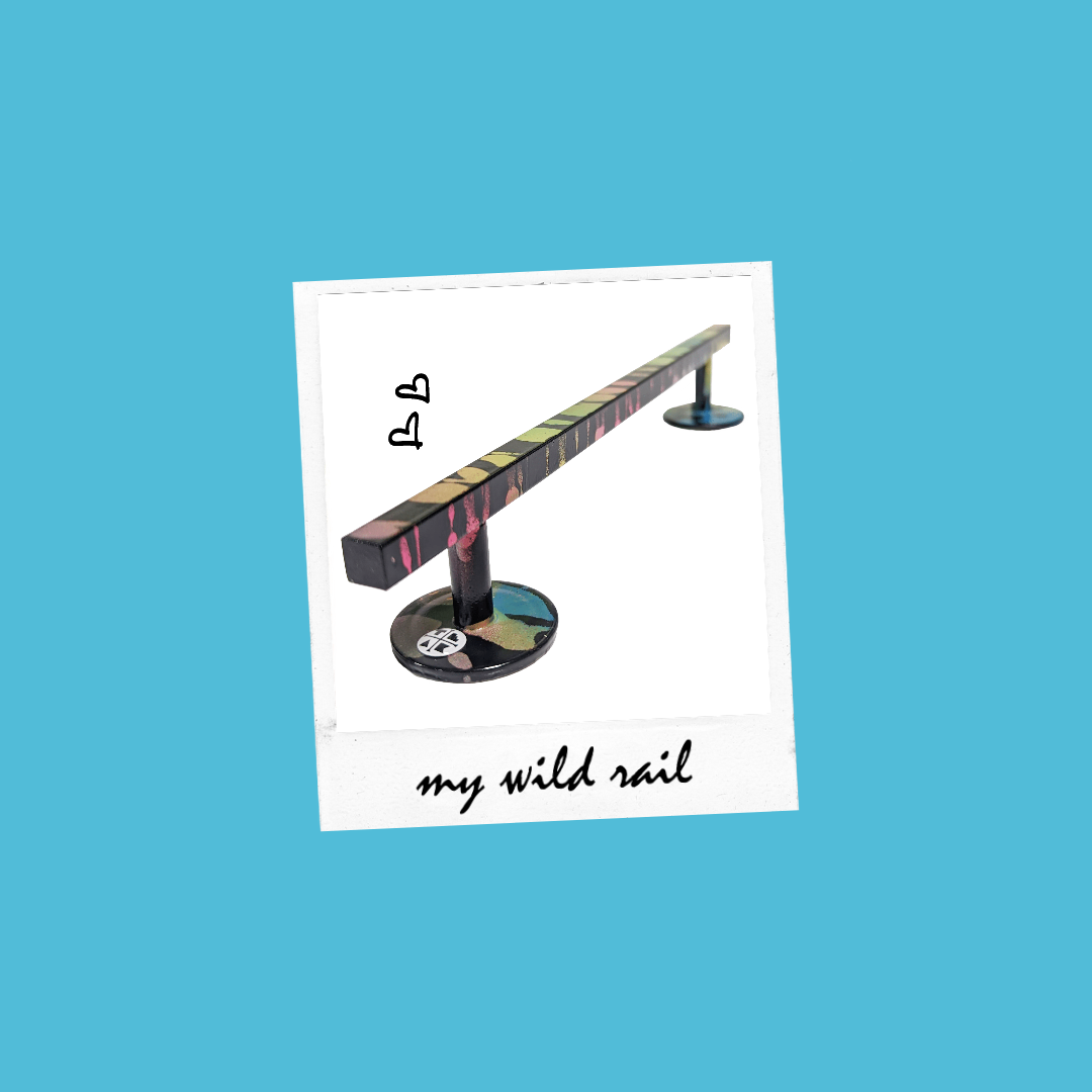 Fingerboad Board Rails New Florescent Swirl Fingerboard Rails – Teak Tuning Pro Fingerboards