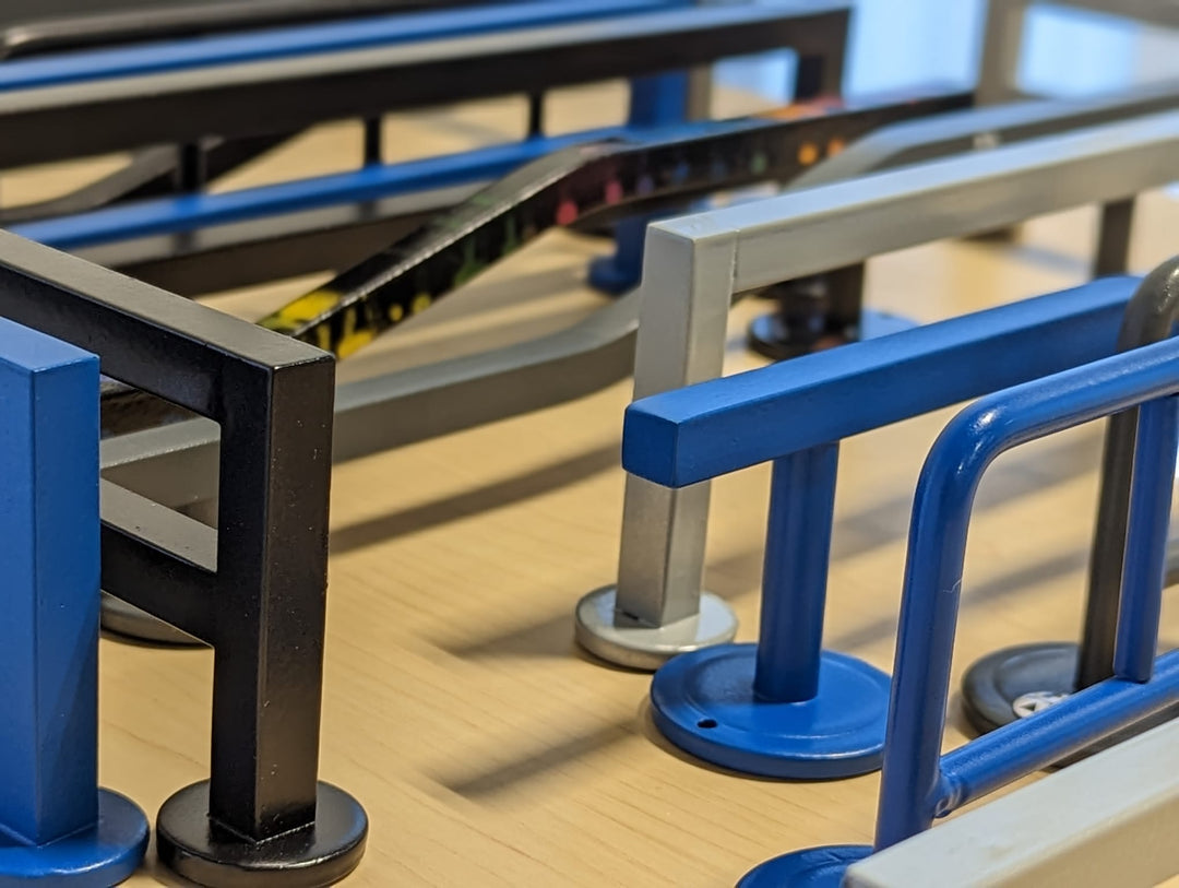 fingerboard rails on a table