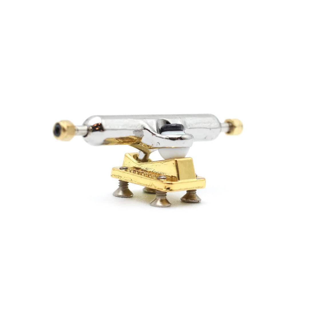FlatFace Fingerboards 33mm Professional Blistered Fingerboard Trucks - Gold and Silver Chrome