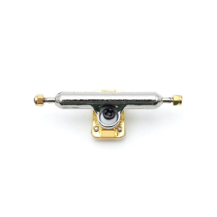 FlatFace Fingerboards 33mm Professional Blistered Fingerboard Trucks - Gold and Silver Chrome