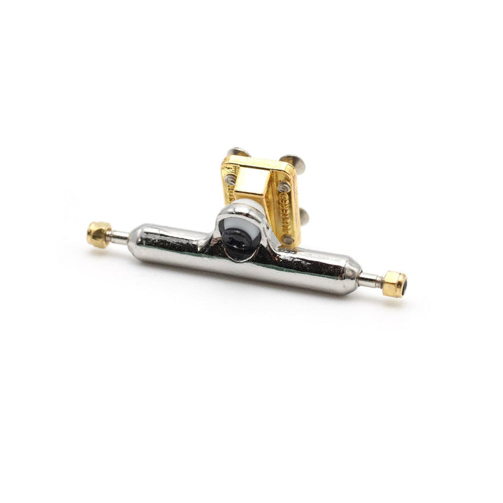 FlatFace Fingerboards 33mm Professional Blistered Fingerboard Trucks - Gold and Silver Chrome