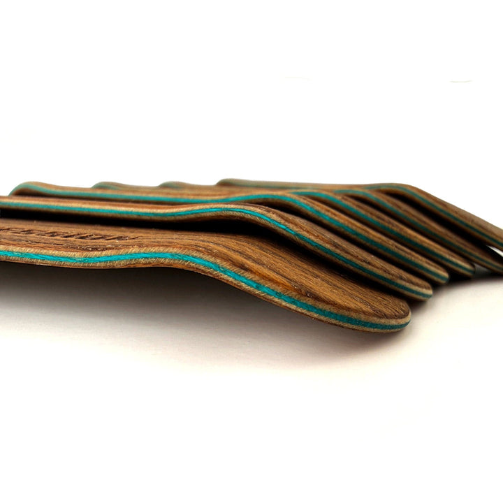 Session Fingerboards *Limited Run* 1 of 12 - Teak 12th Year Anniversary Complete - Session Engraved Wooden Deck + Apex Wheels