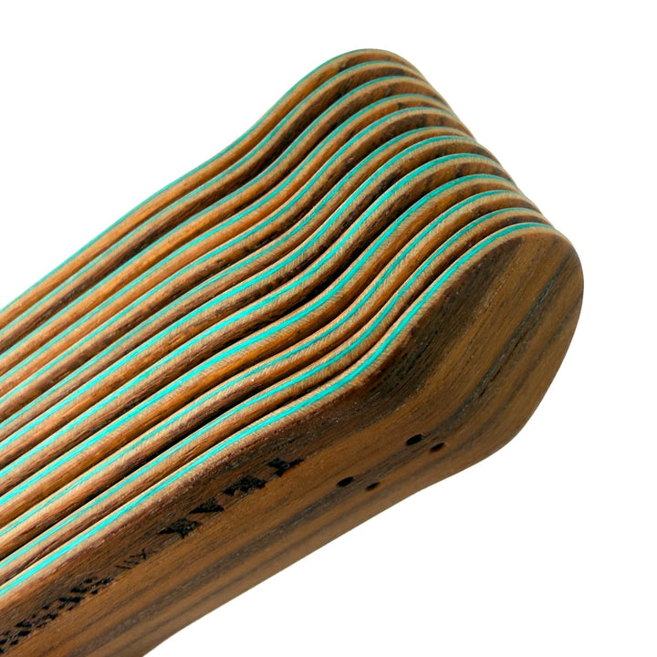 Session Fingerboards *Limited Run* 1 of 12 - Teak 12th Year Anniversary Complete - Session Engraved Wooden Deck + Apex Wheels