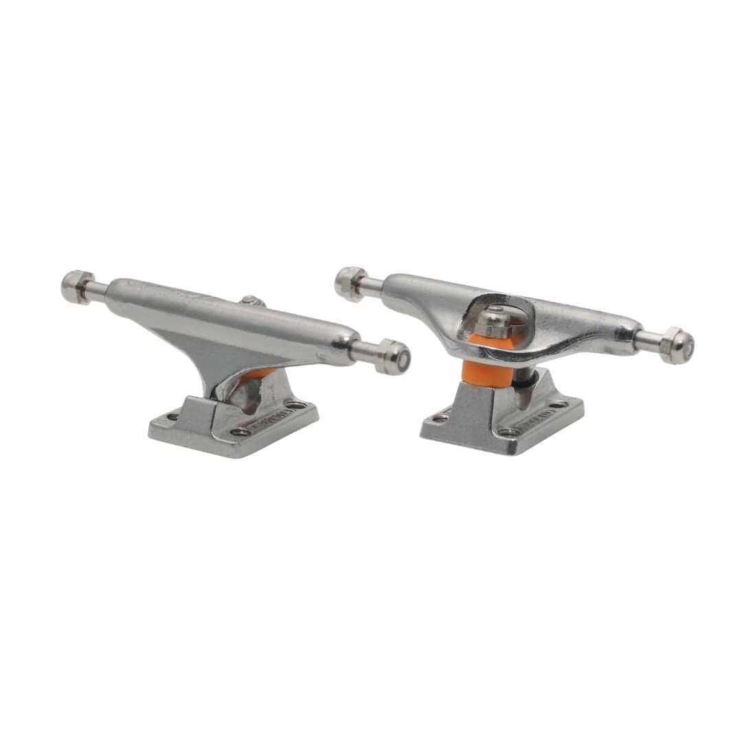 Joycult x Independent 29mm Stage 11 polished fingerboard trucks — pair, top-down view