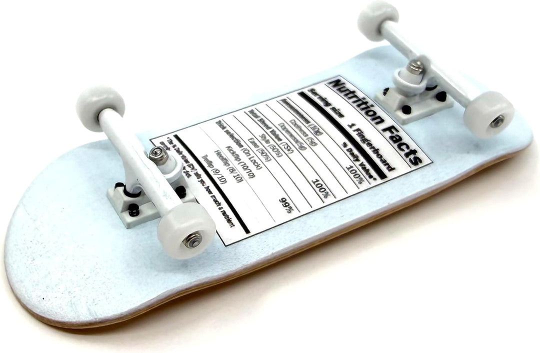 Teak Tuning Heat Transfer Graphic 34mm Gen2 Fingerboard Complete - "Nutrition Facts" Edition