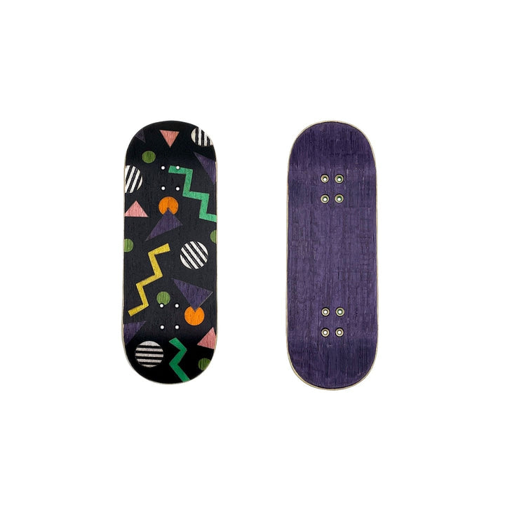 Teak Tuning Limited Run* Artisan Pro Series Handcrafted Wooden Split Ply Fingerboard Deck 32x95mm or 33.5x97mm - "Arcade" 32mm x 95mm / Violet