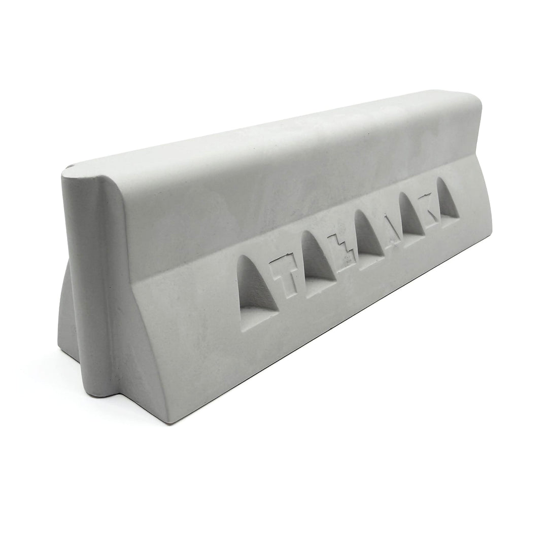 Teak Tuning - Monument Series Monument Series Concrete Jersey Barrier - 7" Long, 2.25" Tall - "Sterling Gray" Colorway