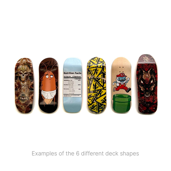 Teak Tuning BLEM Heat Transfer Graphic Decks - Mystery 4 Pack - Random Graphics, Sizes, Shapes