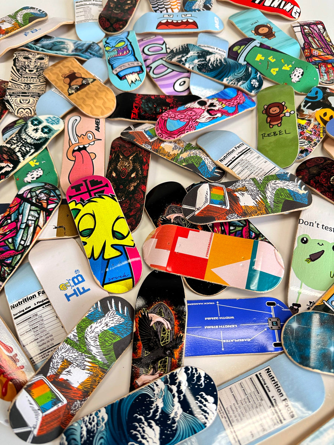 Teak Tuning BLEM Heat Transfer Graphic Decks - Mystery 4 Pack - Random Graphics, Sizes, Shapes