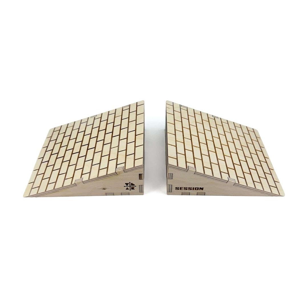 Session Fingerboards Wooden Fingerboard Ramp Kickers - Brick Surface