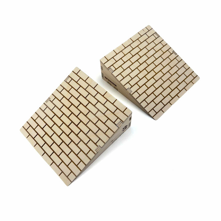 Session Fingerboards Wooden Fingerboard Ramp Kickers - Brick Surface