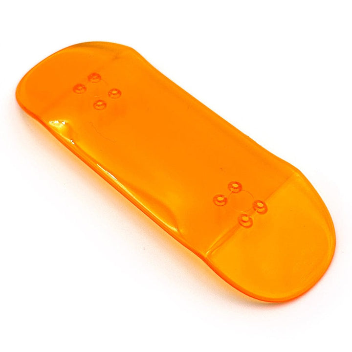 FlatFace Fingerboards 34mm "Orange Soda" Transparent Orange Fingerboard Deck by Deck Decks - Pekin V2 Shape