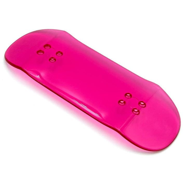 FlatFace Fingerboards 34mm "Fruit Punch" Transparent Pink Fingerboard Deck by Deck Decks - Runner Shape
