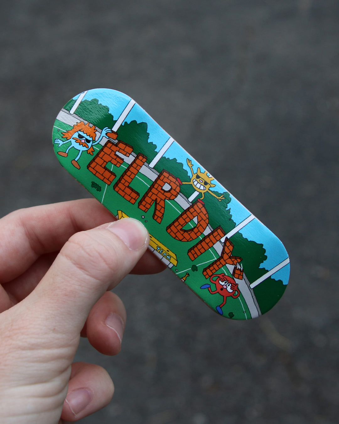 Teak Tuning East Little Rock DIY Fundraiser Fingerboard Deck - Popsicle Shape - Limited Edition Graphic Fingerboard Deck