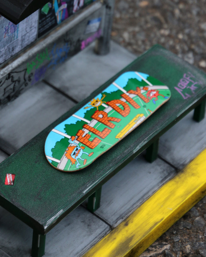 Teak Tuning East Little Rock DIY Fundraiser Fingerboard Deck - Popsicle Shape - Limited Edition Graphic Fingerboard Deck