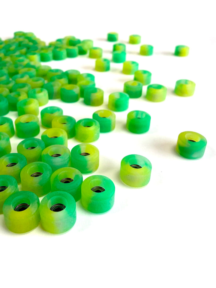 Teak Tuning Apex Wheels - Green/Yellow Swirl (61D) - FBCON Limited Edition Colorway