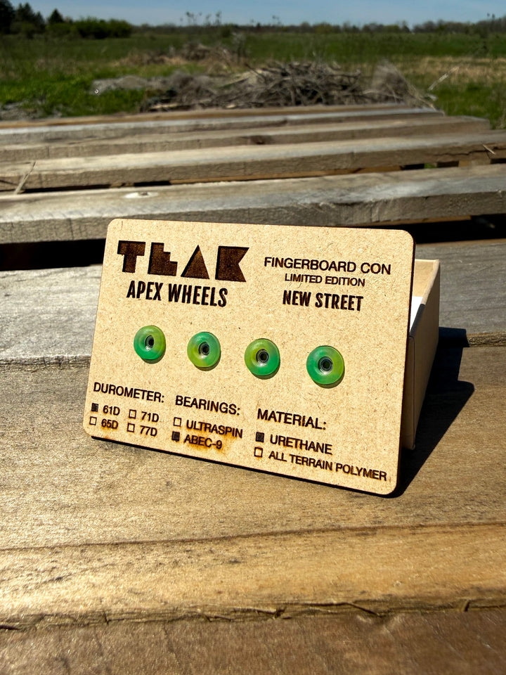 Teak Tuning Apex Wheels - Green/Yellow Swirl (61D) - FBCON Limited Edition Colorway