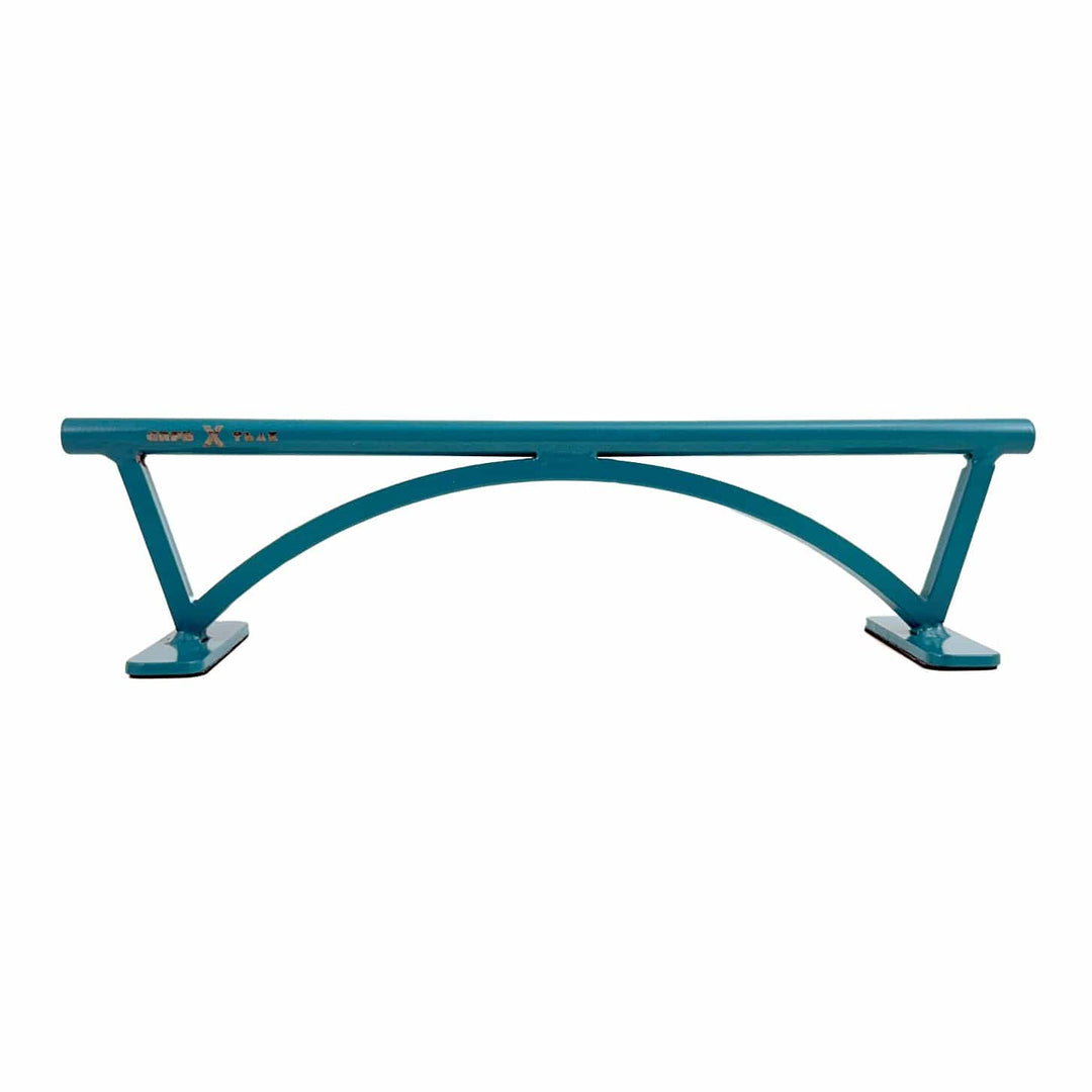 Teak Tuning Pro Fingerboards Teak x GrindRight Round Flat Bar Rail - 10 Inches - Limited Edition Teak Teal Colorway