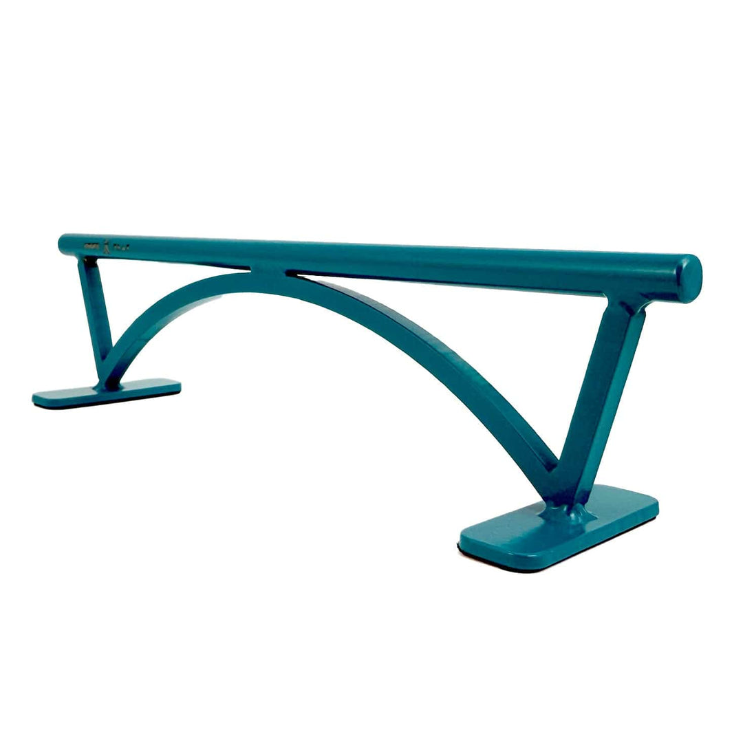 Teak Tuning Pro Fingerboards Teak x GrindRight Round Flat Bar Rail - 10 Inches - Limited Edition Teak Teal Colorway