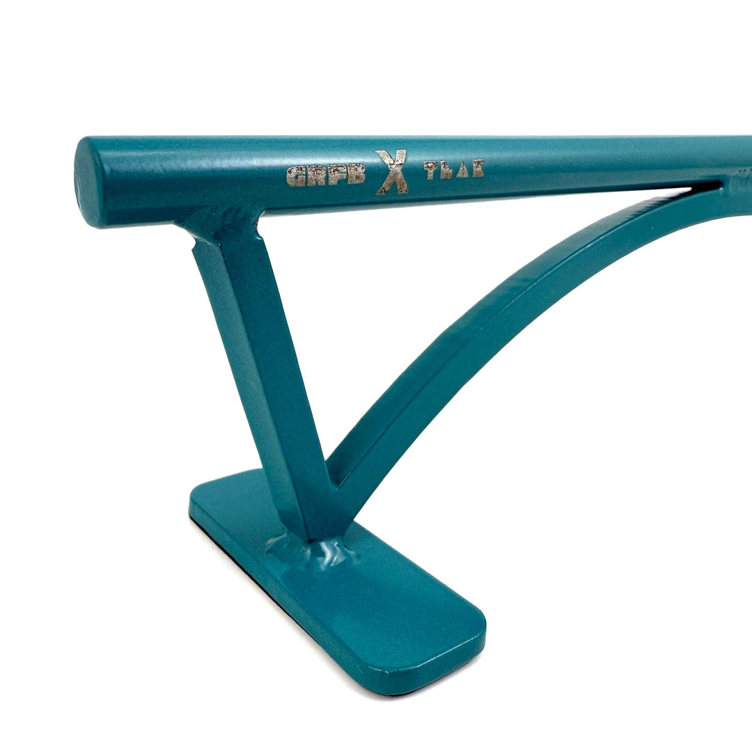 Teak Tuning Pro Fingerboards Teak x GrindRight Round Flat Bar Rail - 10 Inches - Limited Edition Teak Teal Colorway