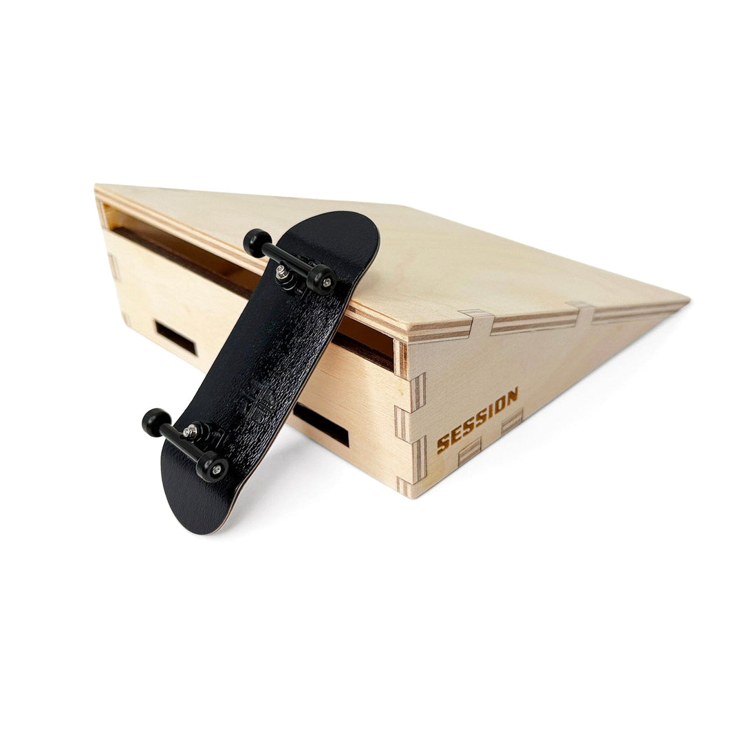 Session Fingerboards Wooden Fingerboard Ramp Kicker - Smooth Surface - 6” long x 5 ¾” wide x 2 ¼” tall