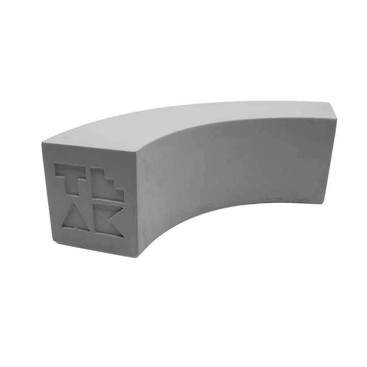 Teak Tuning - Monument Series Monument Series Concrete Quarter Arc "Banana" Loaf Obstacle - 6.5" Long, 2" Tall - "Sterling Gray" Colorway