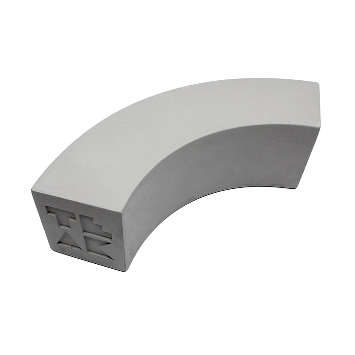 Teak Tuning - Monument Series Monument Series Concrete Quarter Arc "Banana" Loaf Obstacle - 6.5" Long, 2" Tall - "Sterling Gray" Colorway