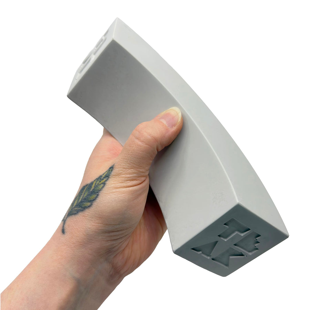 Teak Tuning - Monument Series BLEM Monument Series Concrete Quarter Arc "Banana" Loaf Obstacle - 6.5" Long, 2" Tall - "Sterling Gray" Colorway - FINAL SALE