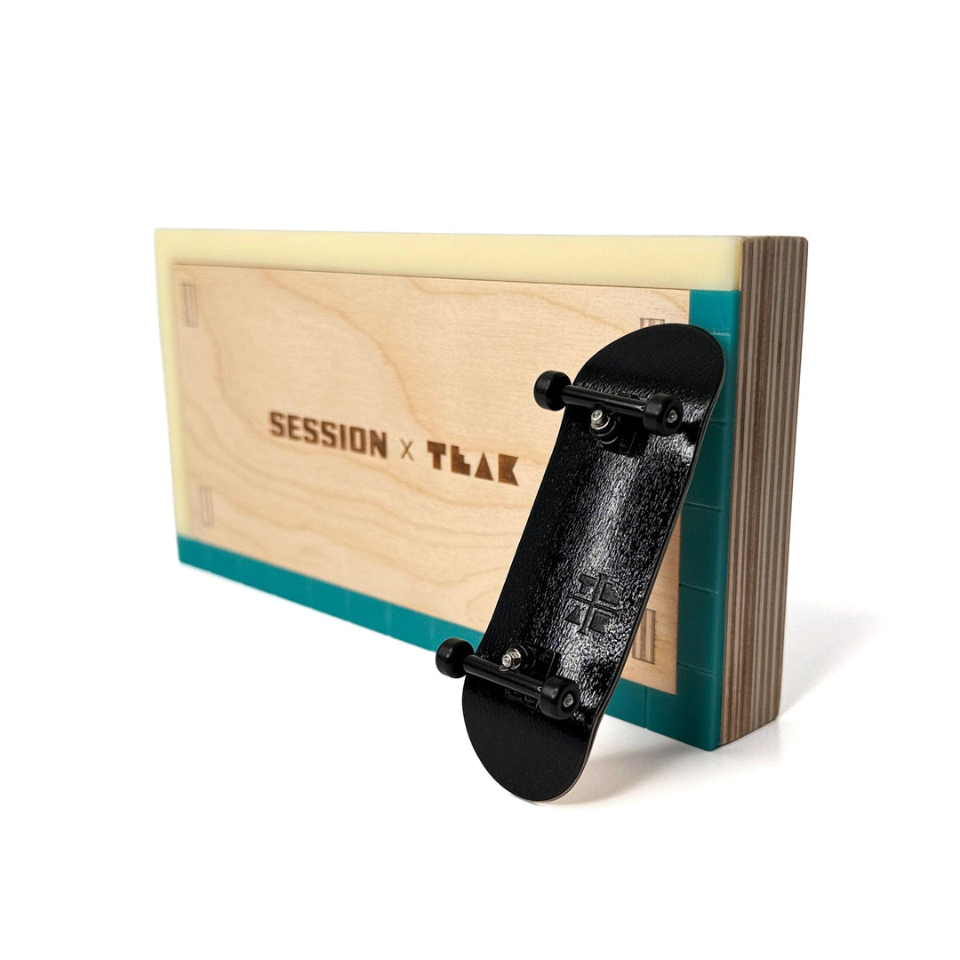 Session Fingerboards Manual Pad - Wooden Fingerboard Obstacle with Acrylic Coping