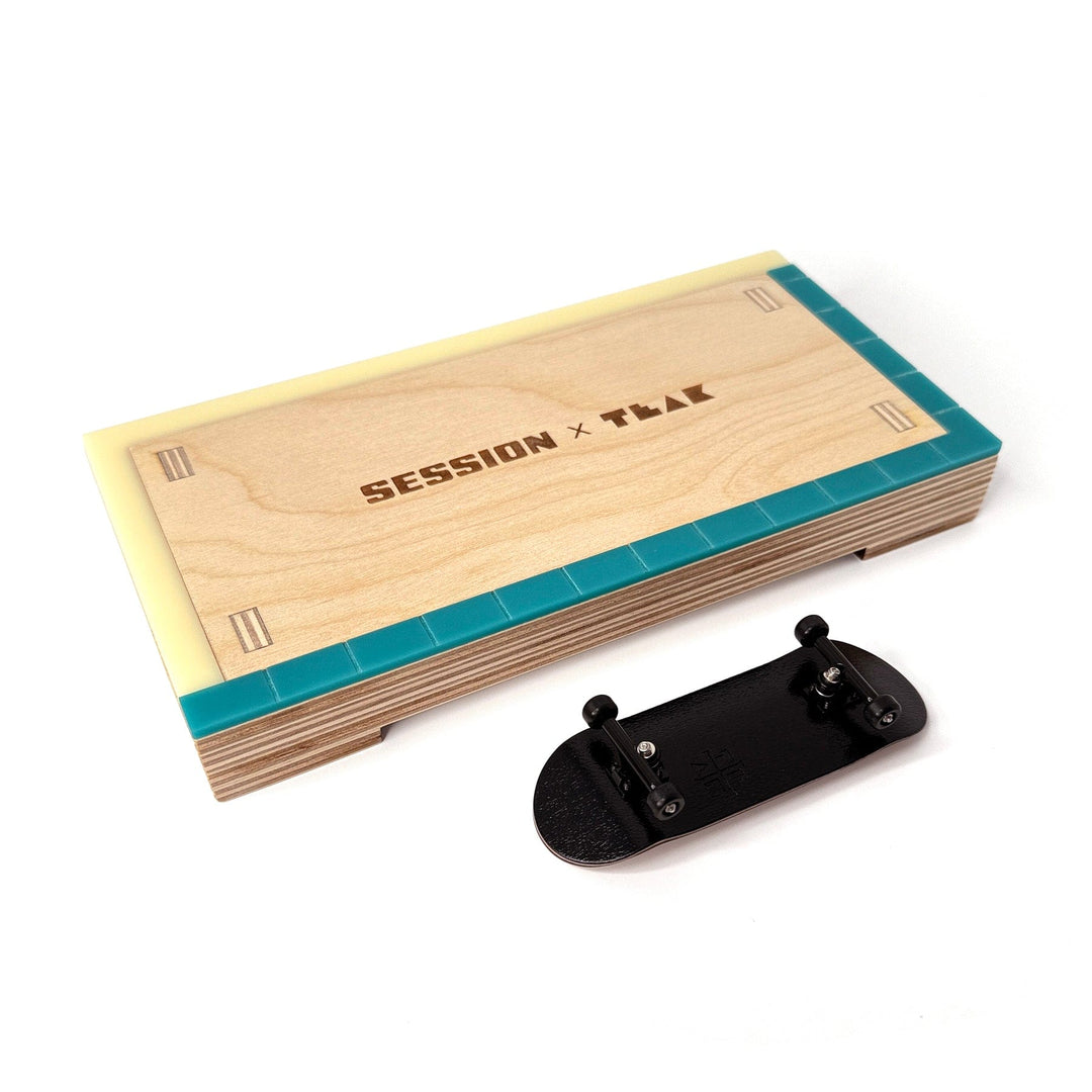 Session Fingerboards Manual Pad - Wooden Fingerboard Obstacle with Acrylic Coping