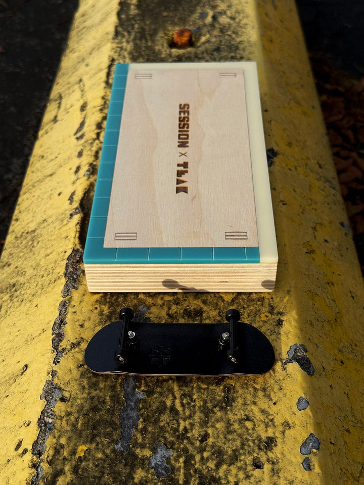 Session Fingerboards Manual Pad - Wooden Fingerboard Obstacle with Acrylic Coping