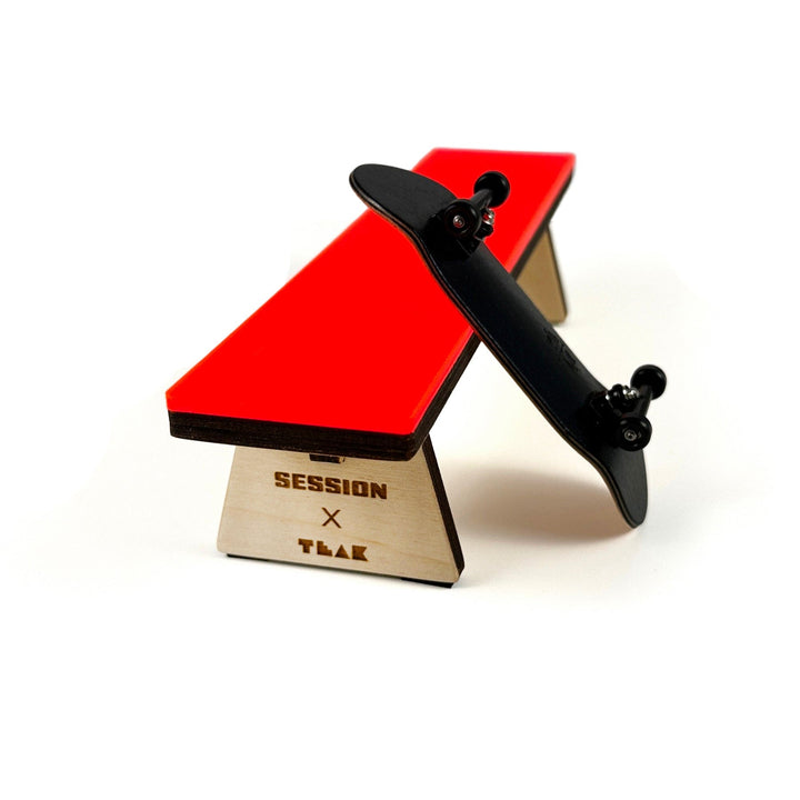 Session Fingerboards Limited Edition Bench - Valentines Day Exclusive Colorway - Wooden Fingerboard Obstacle with Acrylic Surface