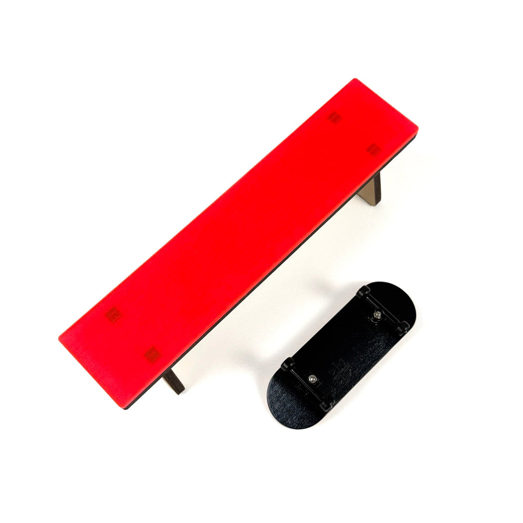 Session Fingerboards Limited Edition Bench - Valentines Day Exclusive Colorway - Wooden Fingerboard Obstacle with Acrylic Surface