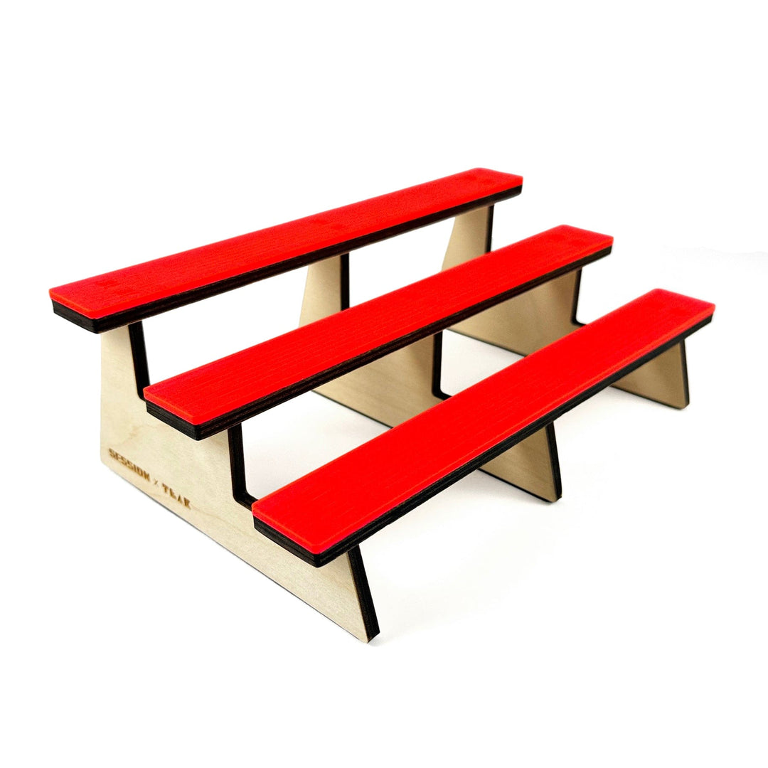 Session Fingerboards Limited Edition Bleachers - Valentines Day Exclusive Colorway - Wooden Fingerboard Obstacle with Acrylic Surface