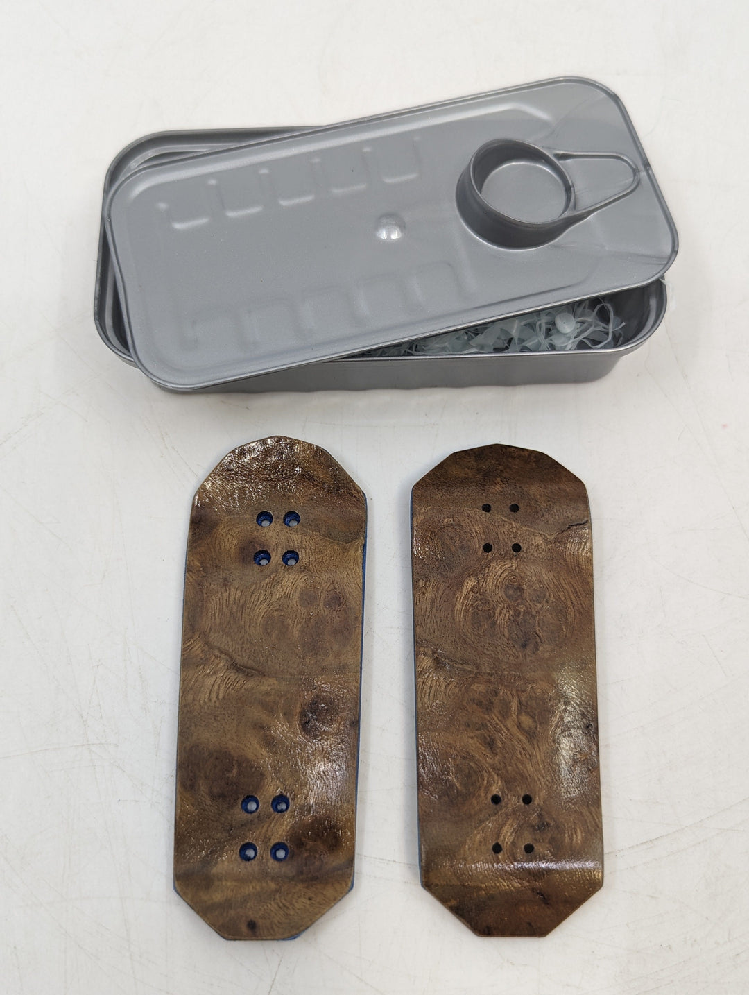 Teak Tuning *LIMITED EDITION* Wooden Fingerboard Deck, "The Coffin Cruiser - Plain Burl" - 32.5mm x 97mm