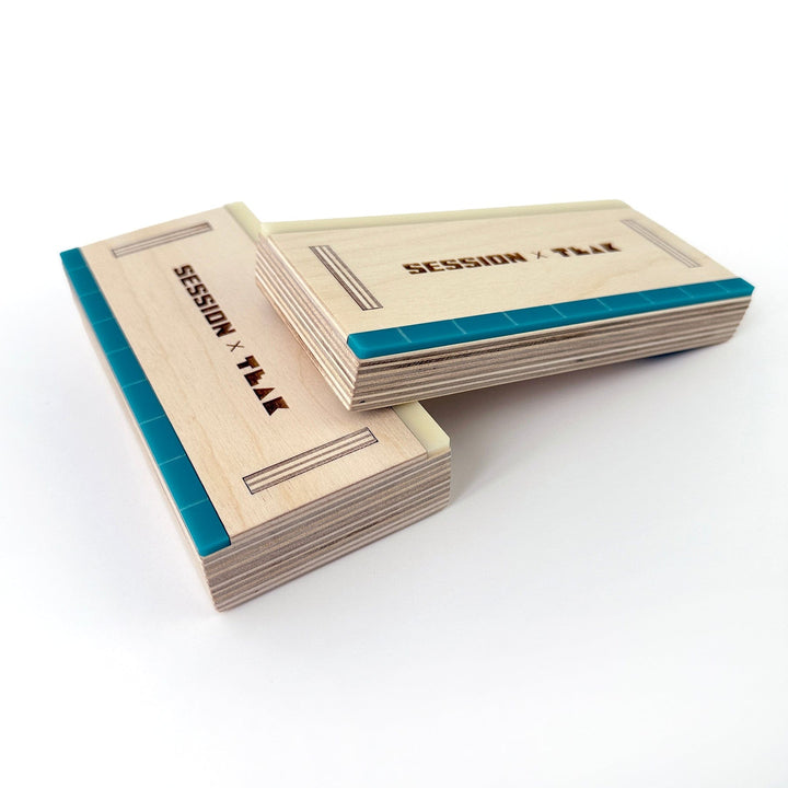 Session Fingerboards Pocket Manual Pad - Mini Wooden Fingerboard Obstacle with Acrylic Coping