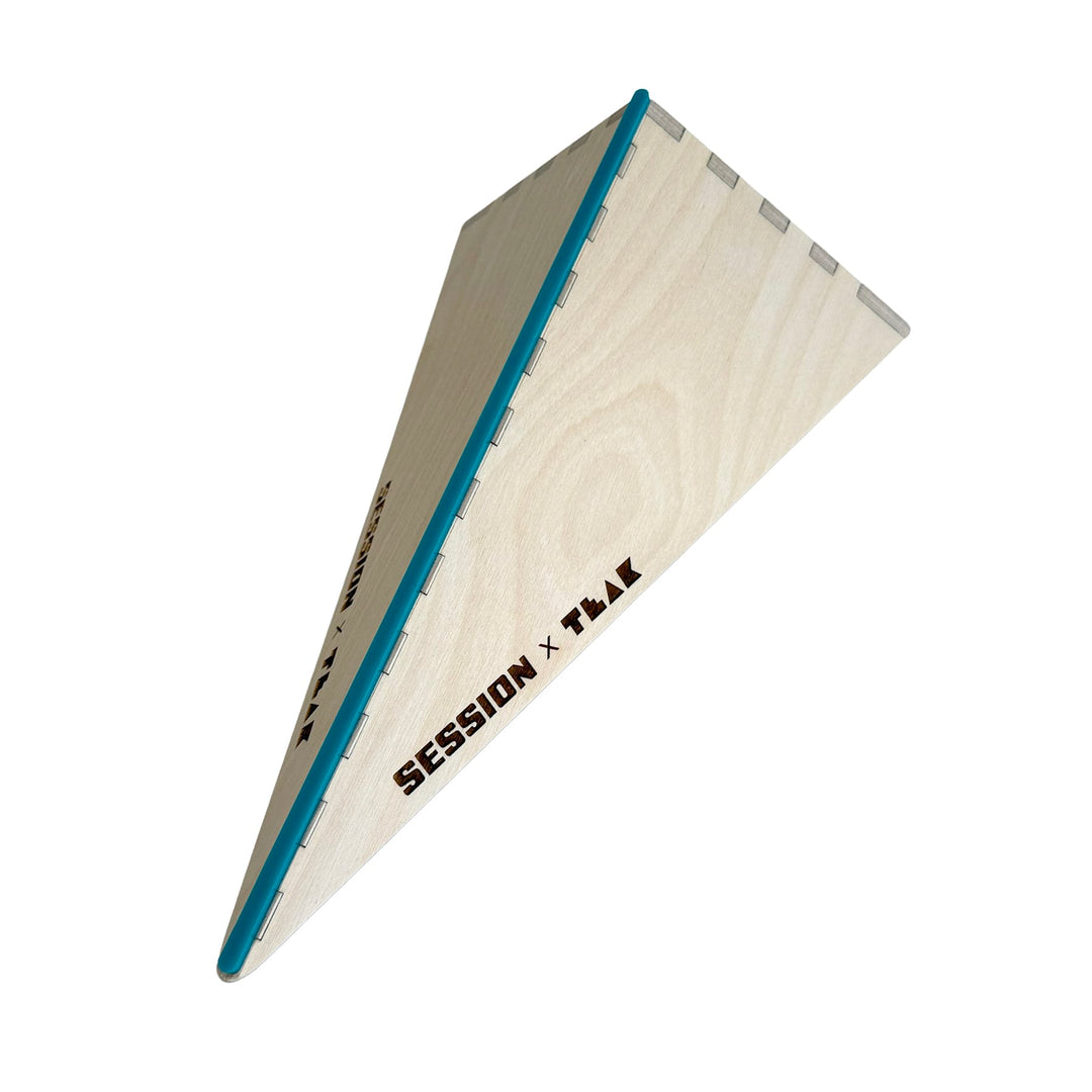 Session Fingerboards The Polebank - Wooden Fingerboard Obstacle with Acrylic Coping
