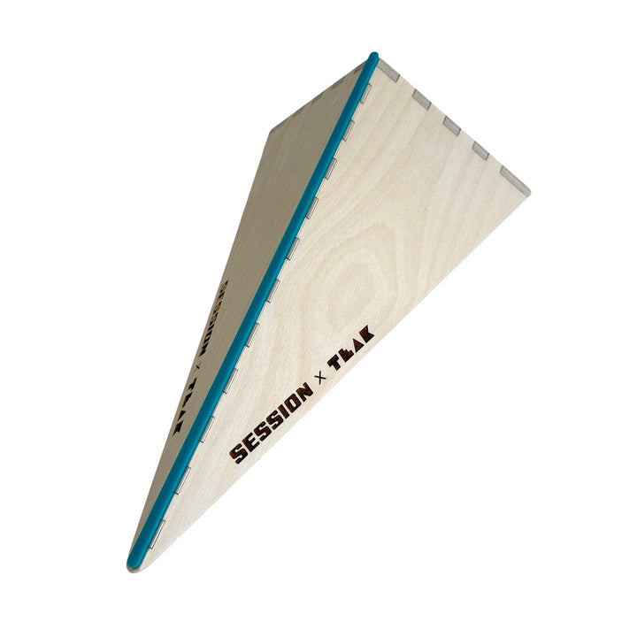 Session Fingerboards The Polebank - Wooden Fingerboard Obstacle with Acrylic Coping
