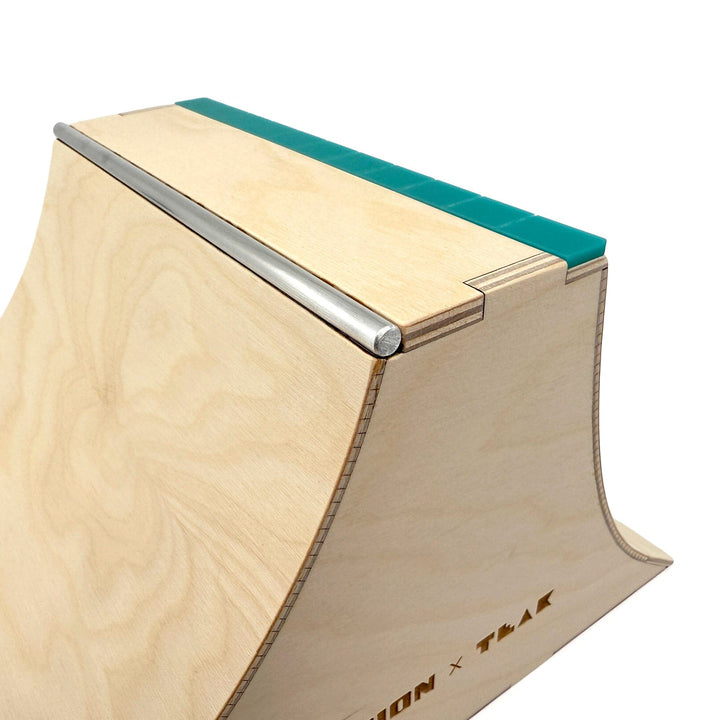 Session Fingerboards The Wall XL - Double Quarter Pipe with a Wall Ride + Custom Matte Acrylic Brick and Aluminum Bar Coping