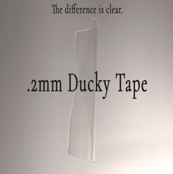 FlatFace Fingerboards 3PK Crystal Clear Ducky Tape - 0.2mm Clear Tape by Duck Decks